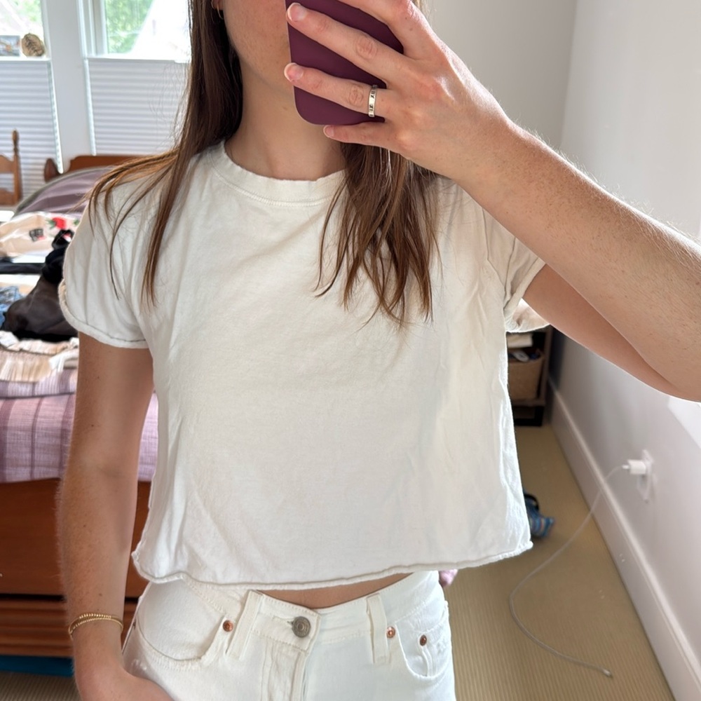 We The Free Perfect Tee - White - Size Small